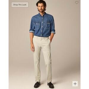 J. Crew 484 Slim-Fit Stretch Chino Pant Men's Weathered Chino Size 32x32 NEW